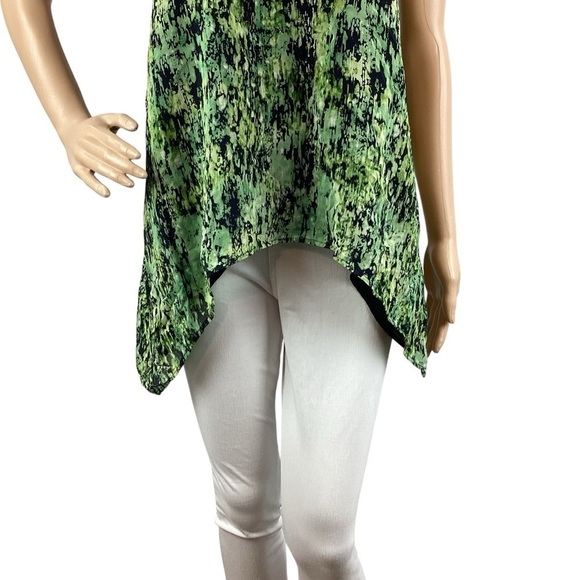 BCBGMaxAzria Bakar Caged Silk Tank Top Size S Green - Picture 3 of 7